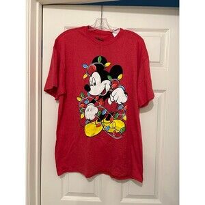 Disney Mickey Mouse Holiday Lights Tshirt Size L NWT